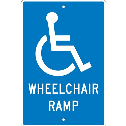 Wheelchair Ramp Sign (TM86H)