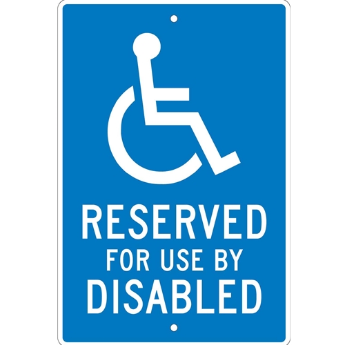 Reserved For Use By Disabled Traffic Sign (TM91H)
