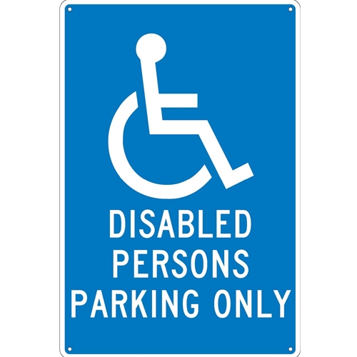 Disabled Persons Parking Only Sign (TM93G)