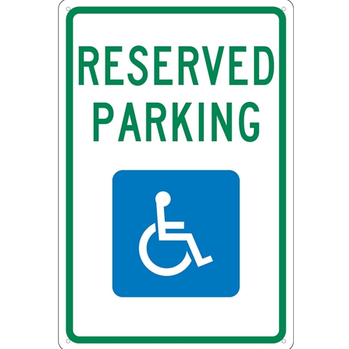 Reserved Handicapped Parking Ada Sign (TM97G)