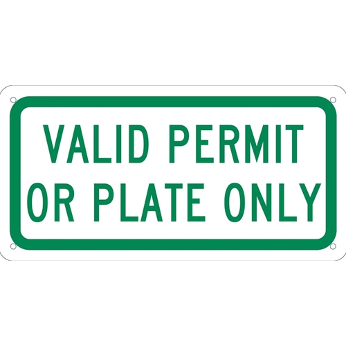 Handicapped Parking New York Valid Permit Or Plate Only Sign (TMAS14G)