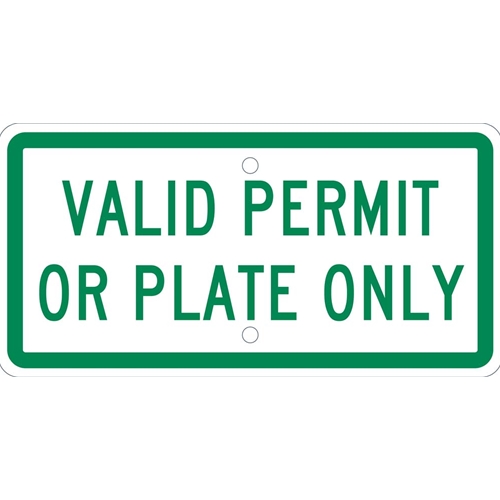 Handicapped Parking New York Valid Permit Or Plate Only Sign (TMAS14H)