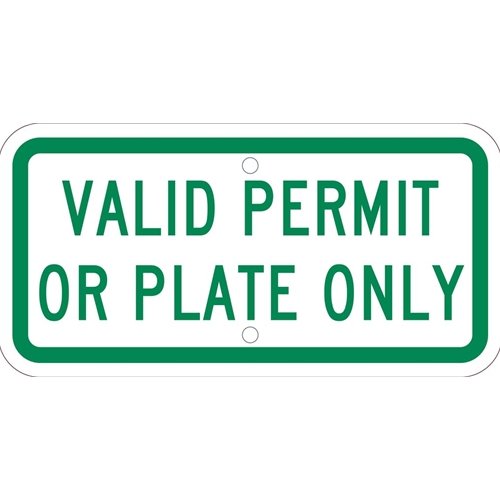 Handicapped Parking New York Valid Permit Or Plate Only Sign (TMAS14J)
