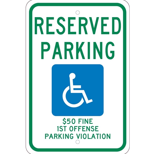 State Handicapped Parking Alabama  Sign (TMS304J)