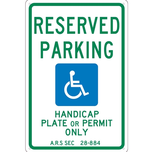 State Handicapped Parking Arizona Sign (TMS305G)