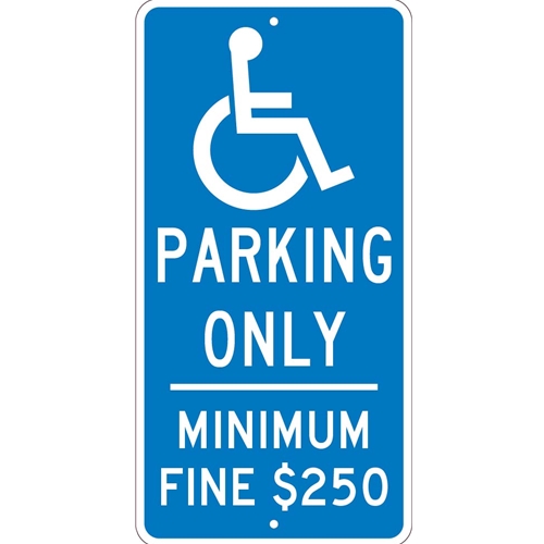 State Handicapped Reserved Parking California Sign (TMS307J)