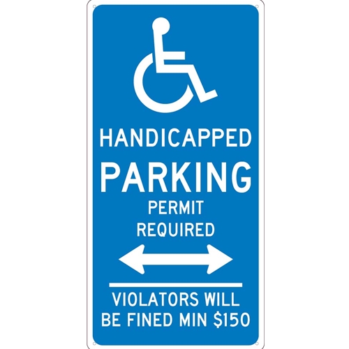 State Handicapped Parking Connecticut Sign (TMS309G)