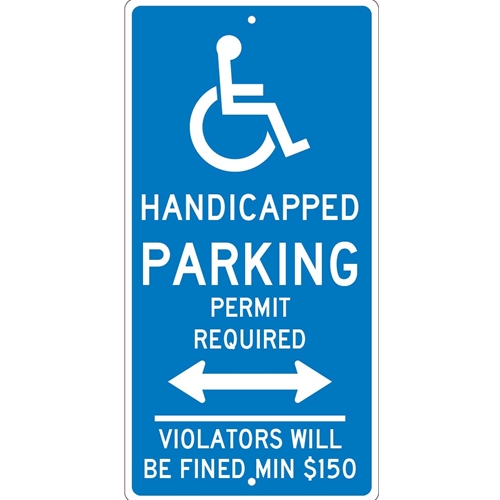 State Handicapped Parking Connecticut Sign (TMS309H)