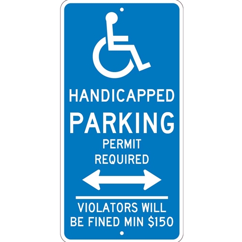 State Handicapped Parking Connecticut Sign (TMS309J)