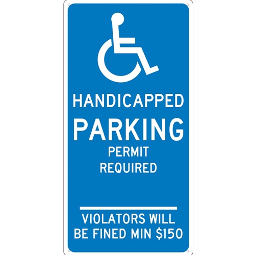 State Handicapped Parking Permit Connecticut Sign (TMS310G)