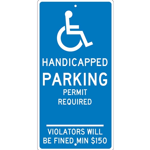 State Handicapped Parking Permit Connecticut Sign (TMS310H)