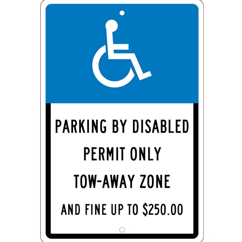 State Handicapped Parking Tow Away Zone Florida Sign (TMS313H)