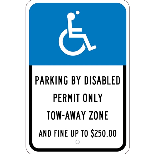 State Handicapped Parking Tow Away Zone Florida Sign (TMS313J)