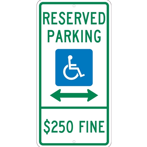 State Handicapped Reserved Parking Illinois Sign (TMS316J)