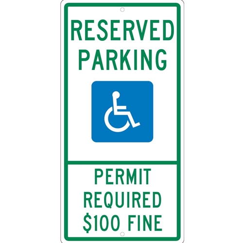 State Handicapped Reserved Parking Montana Sign (TMS317H)