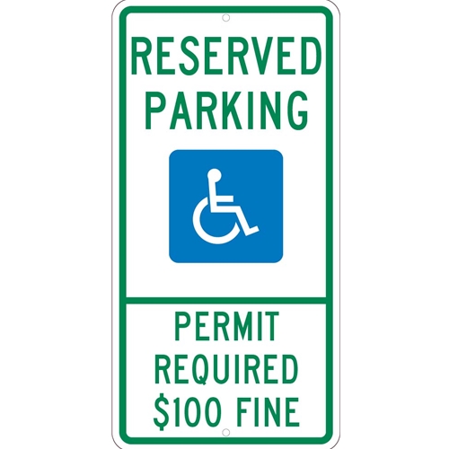State Handicapped Reserved Parking Montana Sign (TMS317J)
