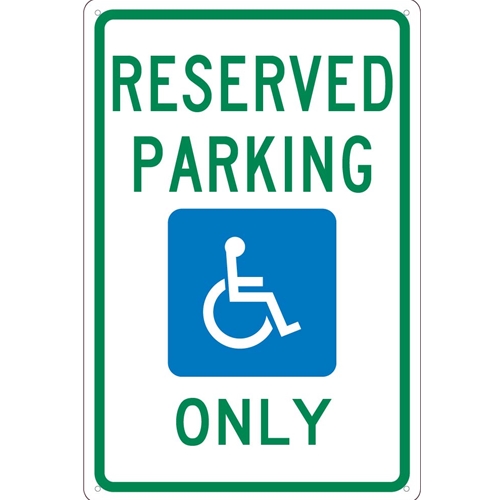 State Reserved Parking Handicapped Only Michigan Sign (TMS318G)