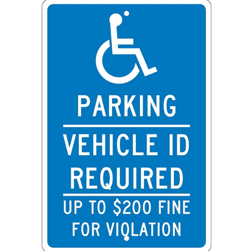 State Handicapped Reserved Parking Sign Minnesota (TMS320H)