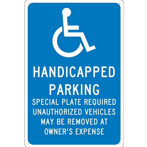 State Handicapped Reserved Parking Sign Massachusetts (TMS322G)