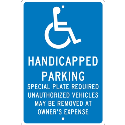 State Handicapped Reserved Parking Sign Massachusetts (TMS322H)