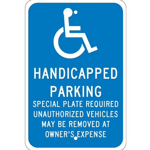 State Handicapped Reserved Parking Sign Massachusetts (TMS322J)
