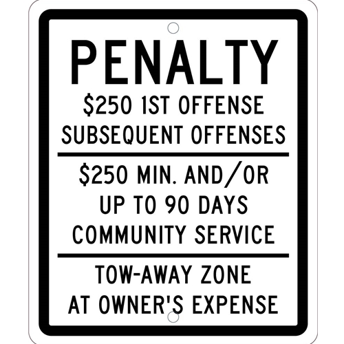 State Handicapped Reserved Parking Sign New Jersey (TMS324G)