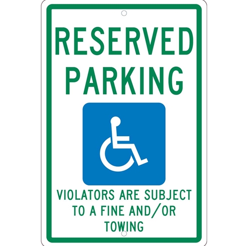 State Handicapped Reserved Parking Sign New Mexico (TMS325H)