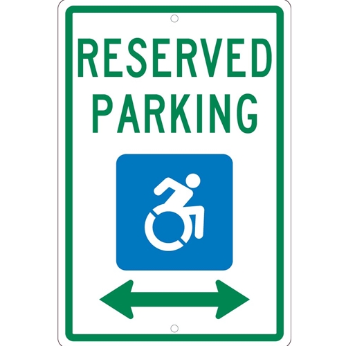 State Handicapped Reserved Parking Sign New York (TMS327H)