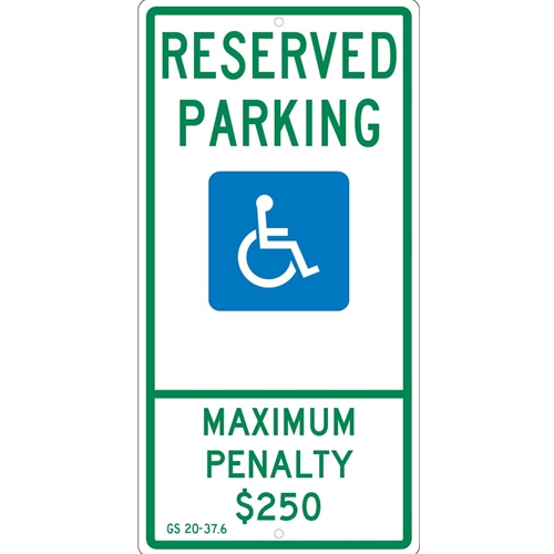 State Handicapped Reserved Parking Sign North Carolina (TMS329H)