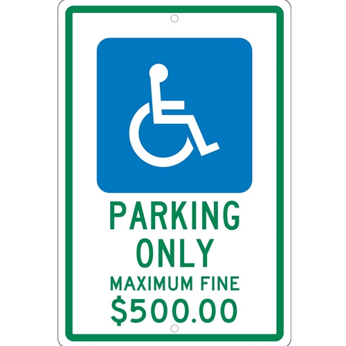 State Handicapped Parking Only Ohio Sign (TMS331H)