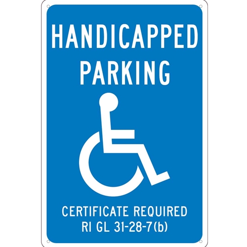 State Handicapped Parking Sign Rhode Island (TMS334G)