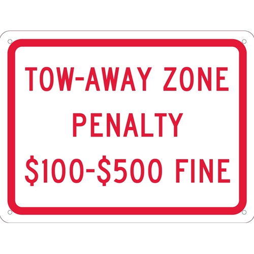 Tow-Away Zone Penalty Handicapped Parking Sign Virginia (TMS339G)
