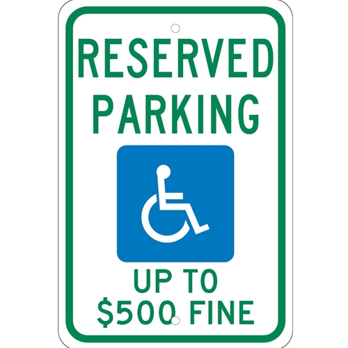 State Handicapped Reserved Parking Sign West Virginia (TMS340J)