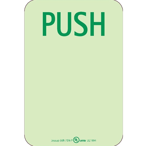 Glo Brite Door Marking Push Sign (50R-7SN-P)