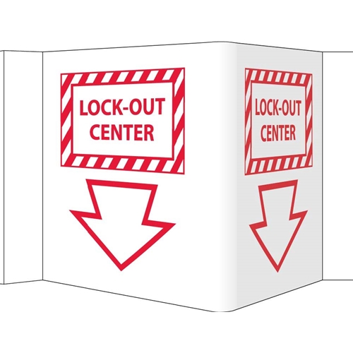 3-View Lock-Out Center Sign (VS20W)