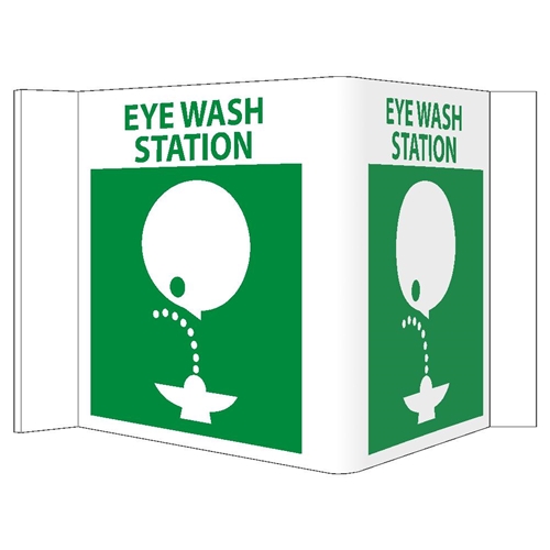 3-View Eye Wash Station Sign (VS7W)