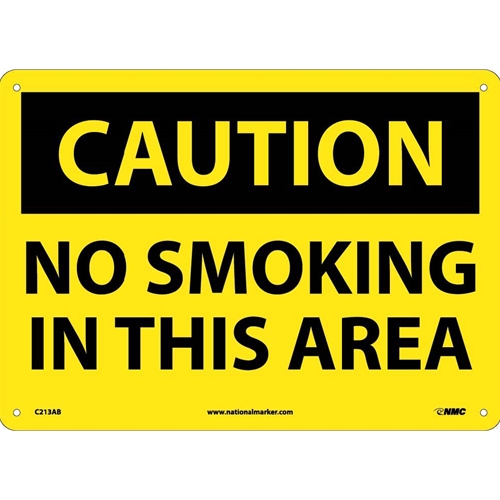 Caution No Smoking In This Area Sign (C213AB)
