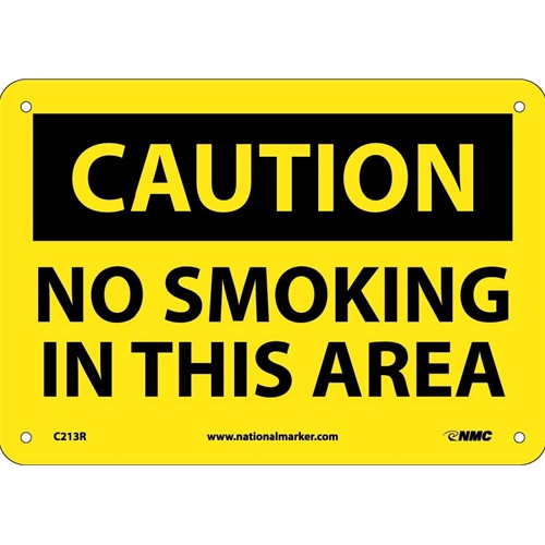 Caution No Smoking In This Area Sign (C213R)