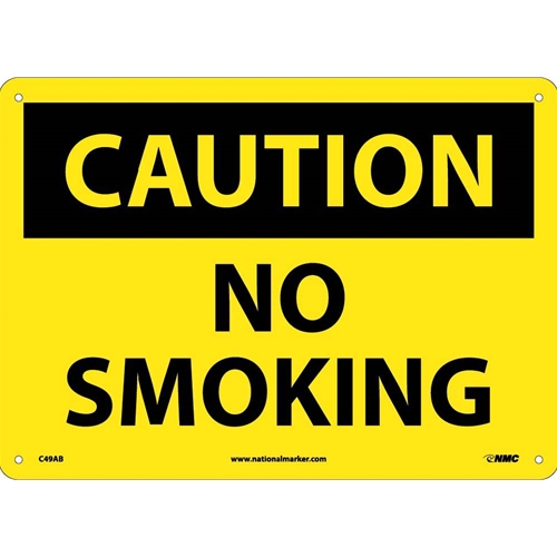 Caution No Smoking Sign (C49AB)