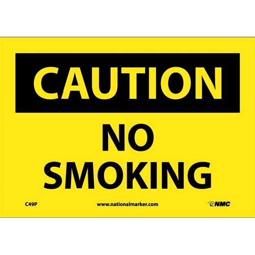 Caution No Smoking Sign (C49P)
