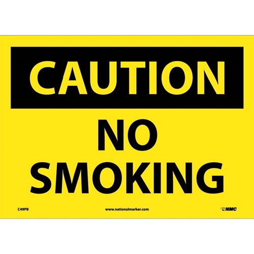Caution No Smoking Sign (C49PB)