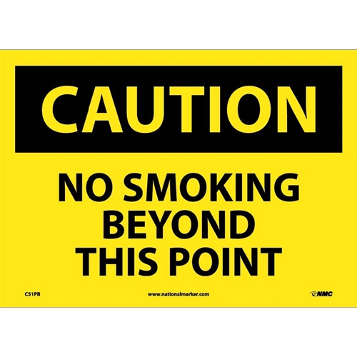 Caution No Smoking Beyond This Point Sign (C51PB)