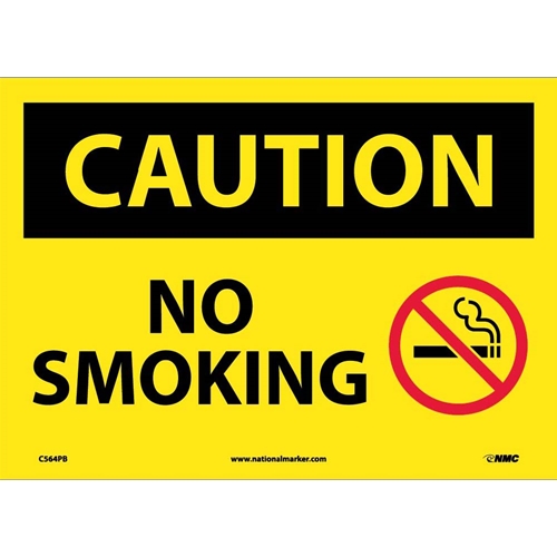 Caution No Smoking Sign (C564PB)