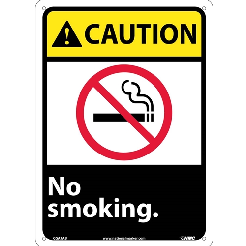 Caution No Smoking Sign (CGA3AB)