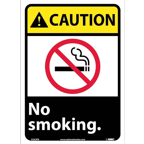 Caution No Smoking Sign (CGA3PB)