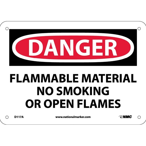 Danger Flammable Material Sign (D117A)