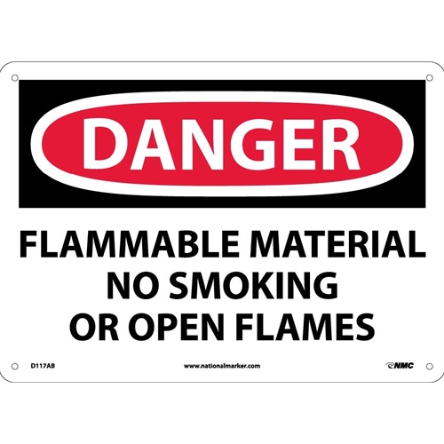 Danger Flammable Material Sign (D117AB)