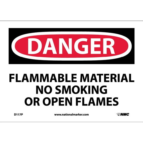 Danger Flammable Material Sign (D117P)