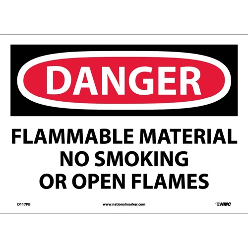 Danger Flammable Material Sign (D117PB)
