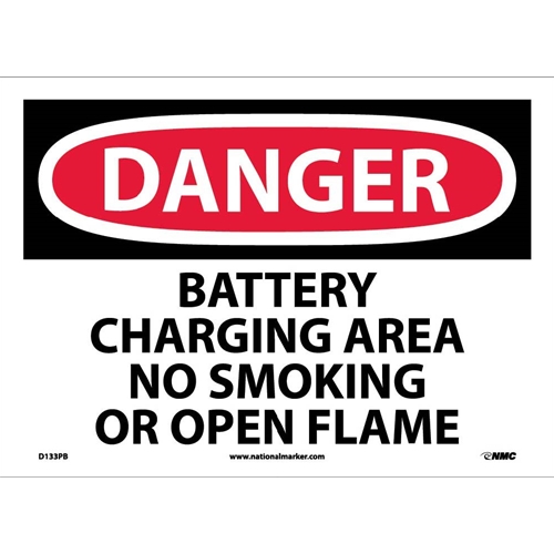 Danger Battery Charging Area Sign (D133PB)